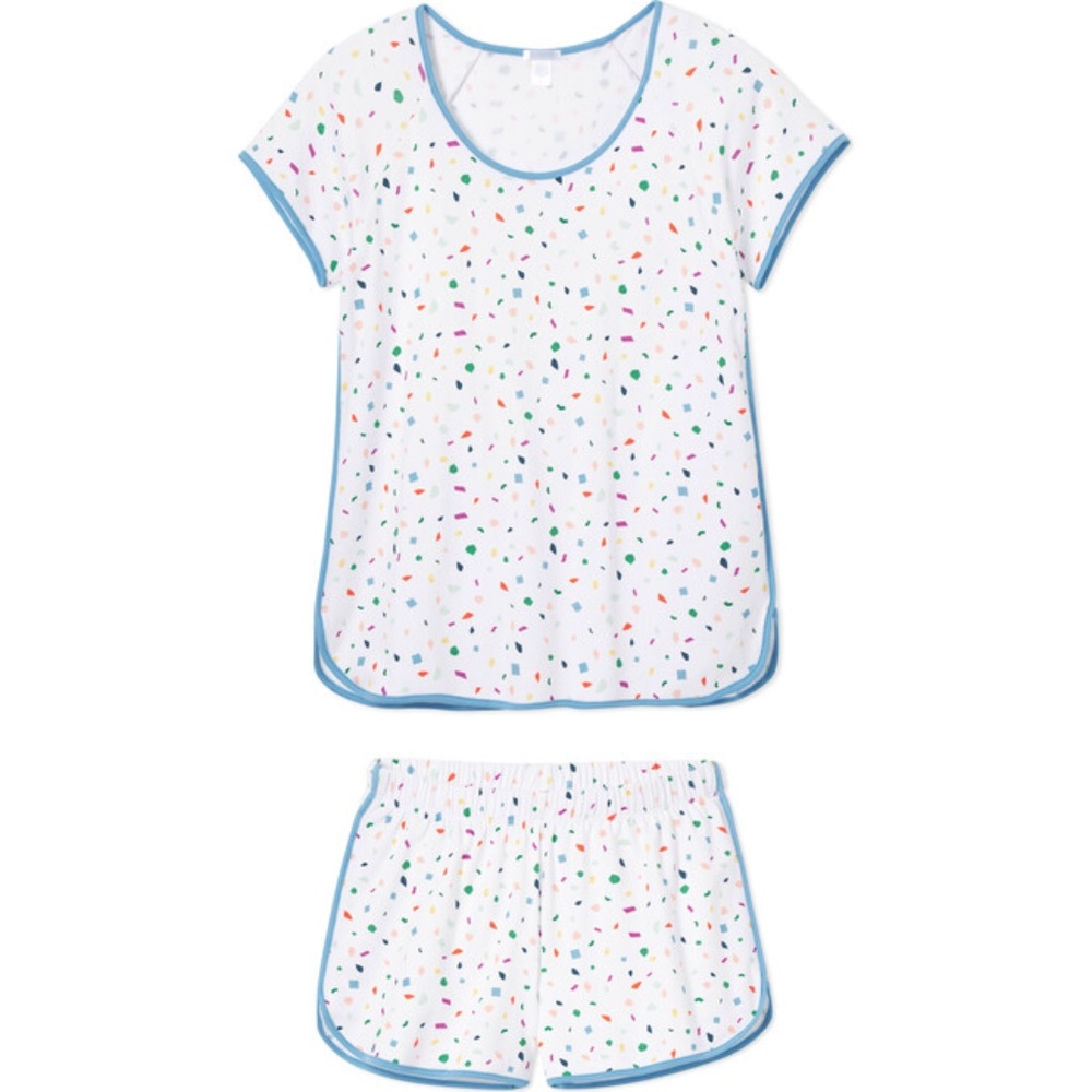 Lake Maisonette Pima Cotton Sleep Boxer Shorts Confetti S SHORTS ONLY